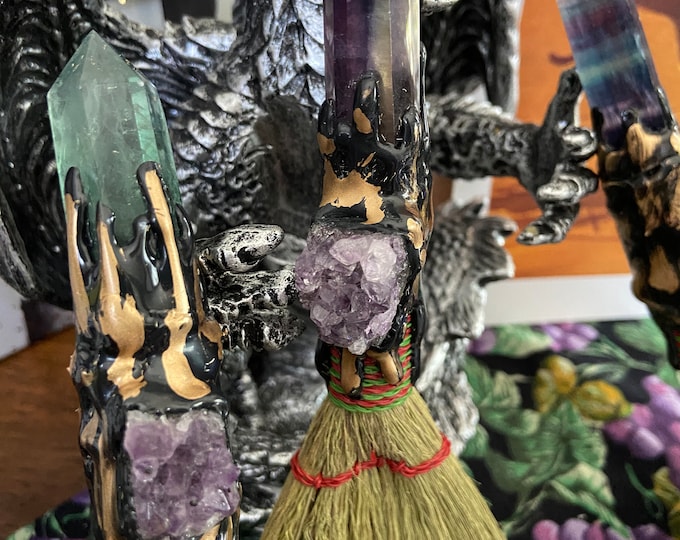 HEALING CRYSTAL BROOMS