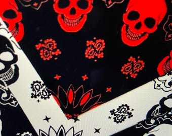 BANDANAS SKULL PRINTS Set of 3 & or Individual Skull and Bones