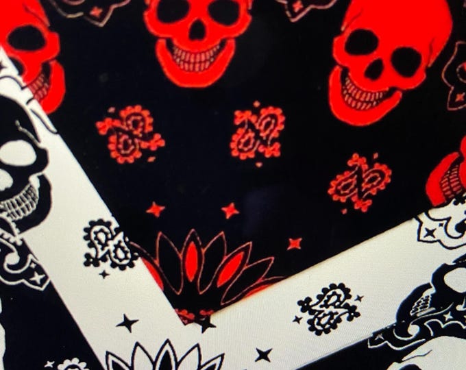 BANDANAS SKULL PRINTS Sets or Individual.  3 Different Styles