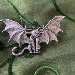 Winged Cat Hair Barrette/Clip