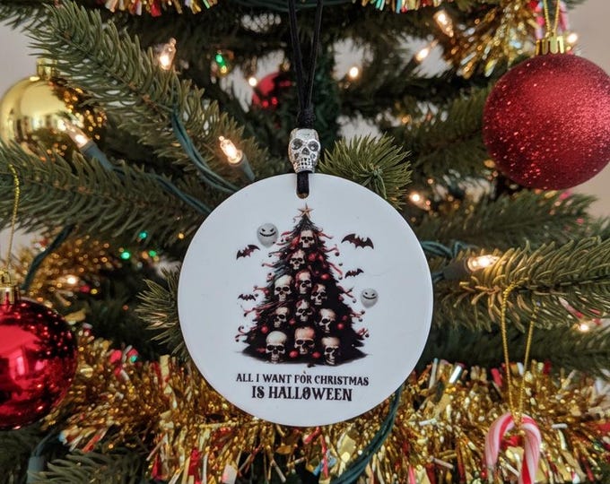 SKULL CHRISTMAS Tree ORNAMENTS