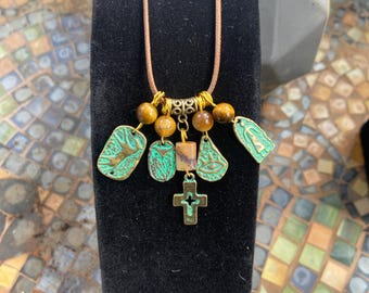 Antiqued NORSE Brass Charm PENDANT