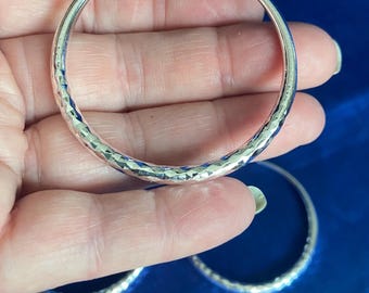 SILVER HOOP EARRINGS