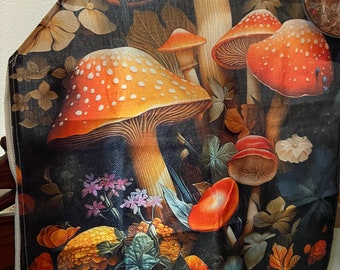 Mushrooms Magic APRON and Matching Sun CATCHER SET