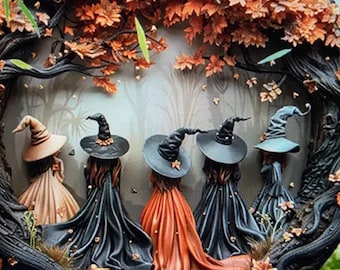 SPECIAL: Five Witches  Gathering Plaque