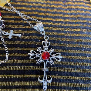 VICTORIAN NECKLACE SPECIAL:  Cross & Matching Bracelet