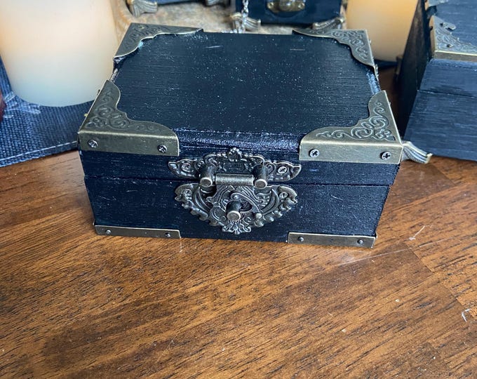 Beautiful Antiqued WOODEN And BRASS BOXES