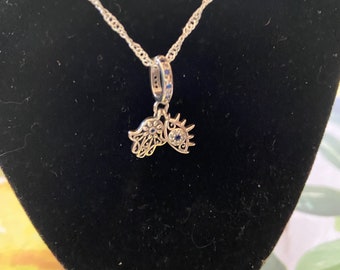 Prettiest EVIL EYE NECKLACE 925 Silver Charm Necklace