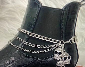 Goth Skull Boot Accessories.