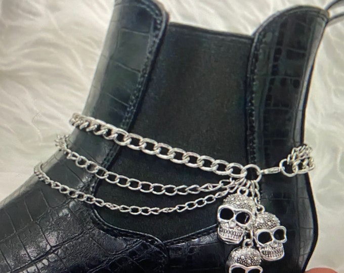 Goth Skull Boot Accessories.