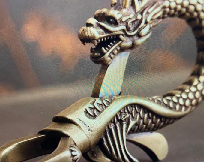 FATHER'S DAY Special  DRAGON, Mechanical Brass Key Chain.