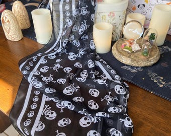 Gothic SKULL Print SCARVES
