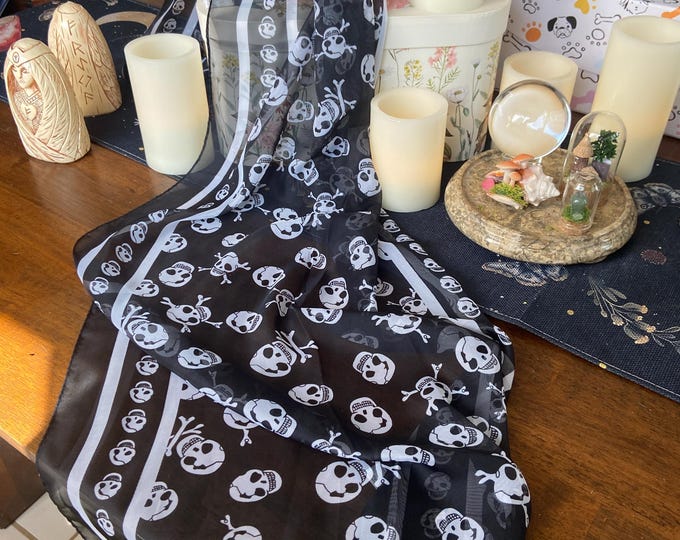 Gothic SKULL Print SCARVES