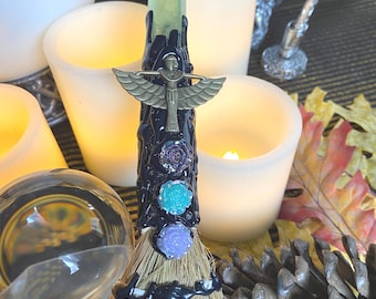 POWERFUL Fluorite CRYSTAL BROOMS