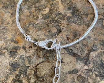 SPECIAL HEART Charm Chain Bracelet 925 silver