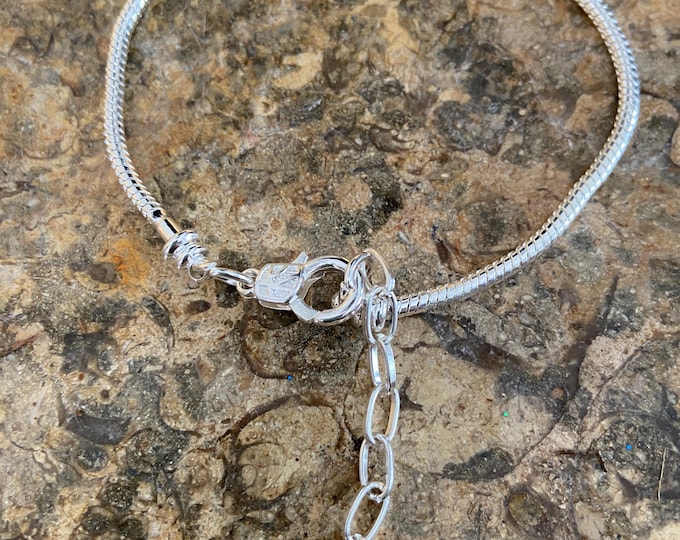 SPECIAL HEART Charm Chain Bracelet 925 silver