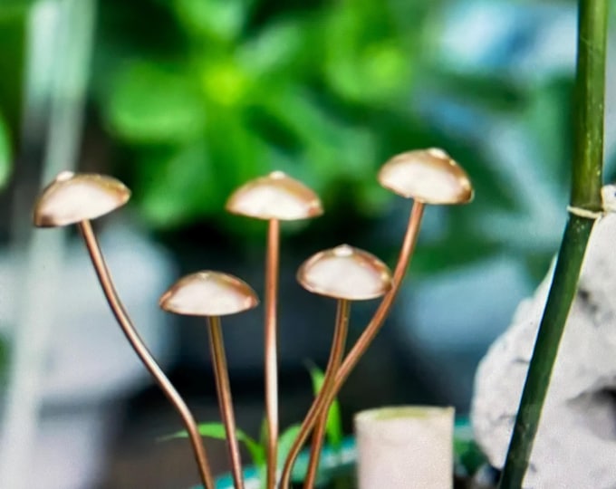 Copper  Mushroom Plant Decor