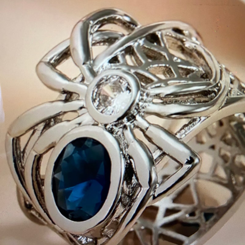 Silver Spider Ring - Etsy
