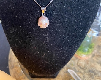 NEW:  Sculpted PEARL SKULL Pendant
