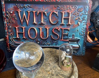 Gothic Witch Metal Plaque