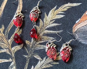 REALISTIC HEART EARRINGS 2 Styles
