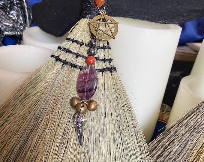 10" AMETHYST CRYSTAL BROOMS