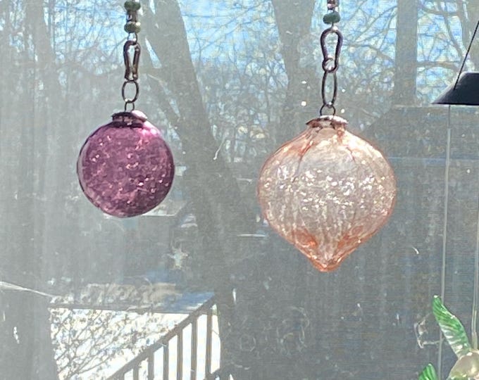 BLOWN GLASS SPECIAL: Blown Glass Sun Catcher Ornaments