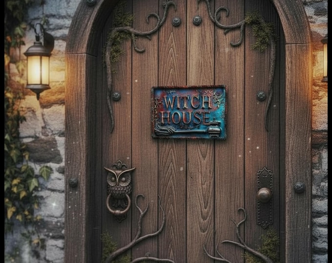 Gothic Witch Metal Plaque