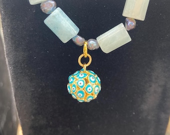 Tiny Eyes of Horace & Black Pearl Necklace