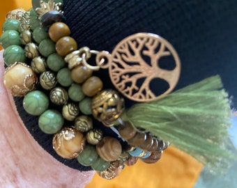 Tree of Life Multi Strand Bracelet