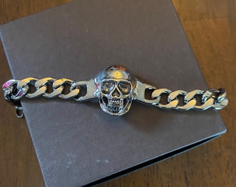 DAD'S DAY SPECIAL:  Skull Heavy Metal Titanium Bracelet