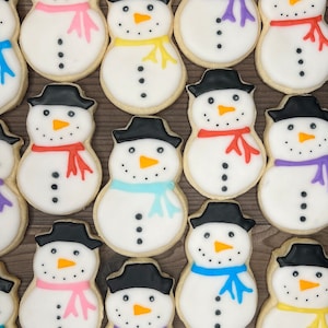 Snowmen Sugar Cookies