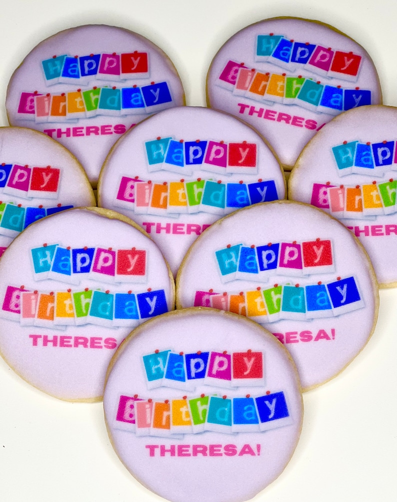 Happy Birthday Cookies Personalized Etsy