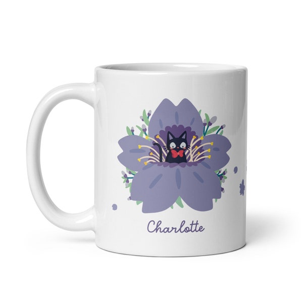 Mug personnalisé Sakura Jiji - nom personnalisé - Fan Art inspiré de Ghibli