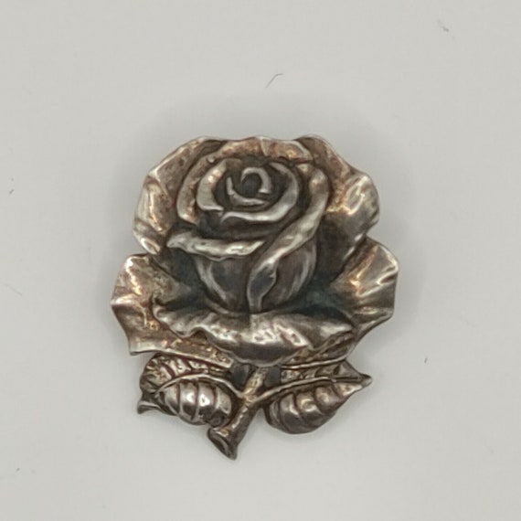 Vintage Signed Cini Sterling Silver 925 Rose Broo… - image 7