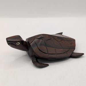 Handmade Carved Ironwood Sea Turtle Tortoise - Vintage Hand Crafted Hand Carved