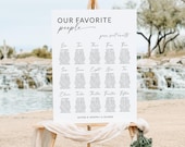 Wedding Seating Chart Sign, Find Your Seat Sign, Wedding Seating Assignments, Our Favorite People, Your Seat Awaits, Editable Template, S2