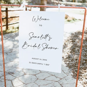 Bridal Shower Sign | Bridal Shower Welcome Sign | Bridal Shower Poster | Bridal Shower Board | Bridal Shower Decorations | Minimalist | A1