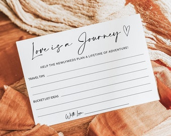 Carta di consigli di viaggio / Consigli per la sposa / Modello di carta di consigli di matrimonio / Giochi di addio al nubilato / Addio al nubilato / Gioco di fidanzamento / A1