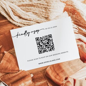 Minimalistischer Rsvp QR-Code, Qr-Karte, Qr-Code-Hochzeit, Rsvp Qr-Code-Karte, moderner Rsvp-Qr-Code für Hochzeit, einfache Rsvp-Postkarte, bearbeitbar, A1