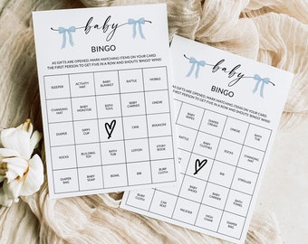 Baby Shower Bingo | 60 Prefilled Baby Bingo Cards | Baby Shower Games Printable | Baby Bingo Printable | Baby Bingo Template | Editable | D2
