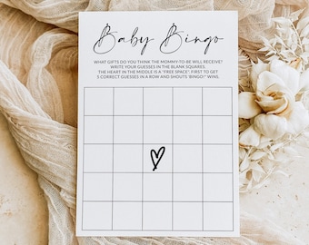 Baby Bingo Game | Baby Bingo Cards | Baby Shower Game | Baby Bingo Blank | Baby Bingo Printable | Gender Neutral | Editable Template | A1