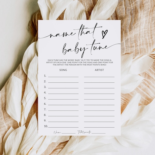 Name That Tune Template - Etsy