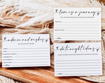 Wedding Advice Card Bundle | Advice and Wishes for the Bride and Groom | Advice for the Bride | Bridal Shower Game | Wedding Shower Game, A1
