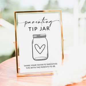 Eltern Tipp Glas Zeichen für die werdenden Eltern, Baby Shower Spiel zum Ausdrucken, Baby Shower Ratschläge & Wünsche Karte, Baby Shower Zeichen, Vorlage, A1
