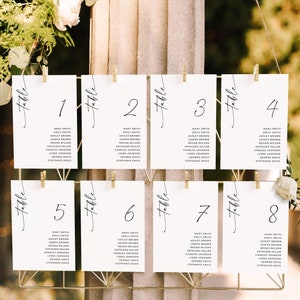Hochzeits-Sitzplanschild, Sitzplan für die Hochzeit, Sitzplan für die Hochzeit, Sitzplan für die Hochzeit, Sitzplan für die Hochzeit, Sitzplan für die Hochzeit, bearbeitbare Vorlage, S2