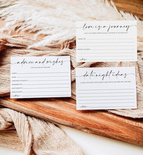 50 Hochzeitskarten Für Gästewünsche & Ratschläge – Mit Holzbox, Perfekt Für Die Brautparty & Tischdeko