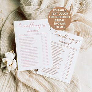Wedding Shoe Game | Fun Couple Game | Couples Shoe Game | Bridal Shower Game | Couples Wedding Shower Game | Editable Template | A1 image 3