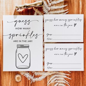 Baby Sprinkle Game and Card | Baby Shower Games Printable | Guess How ...