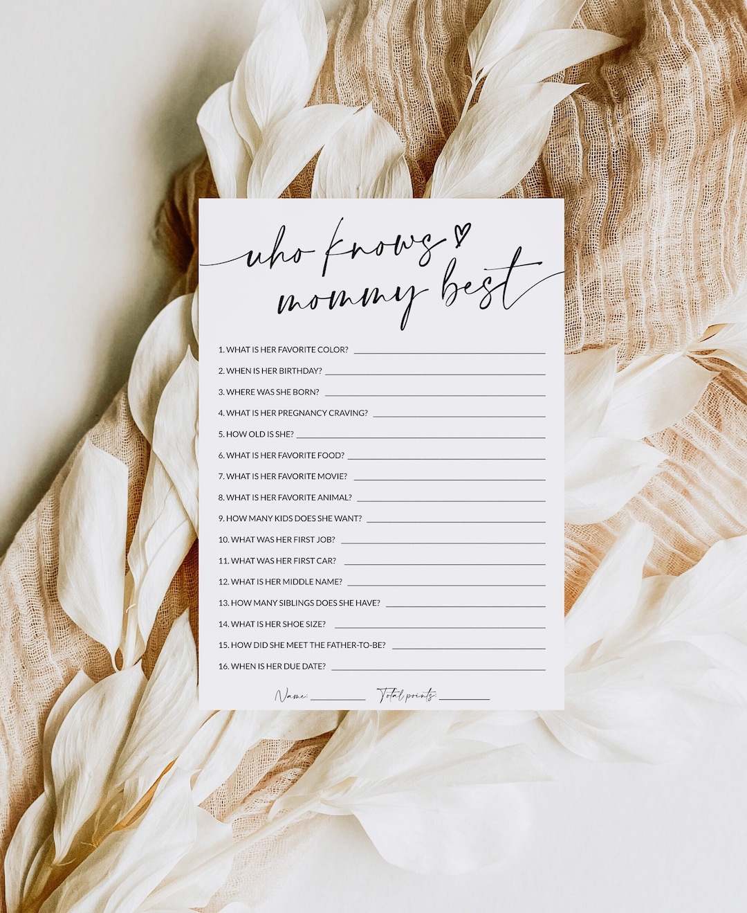 Who Knows Mommy Best Baby Shower Game How Well Do You Know Mommy Baby